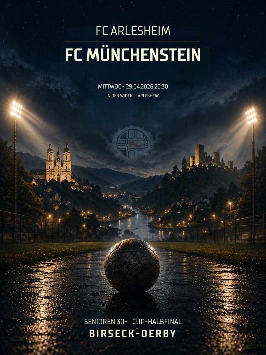 FC Arlesheim vs. FC Münchenstein · Cup-Halbfinal Plakat
